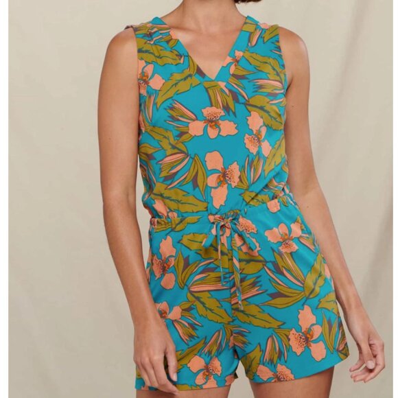 Toad&Co Pants - Toad & Co Sunkissed Liv Romper Curacao Aloha Print